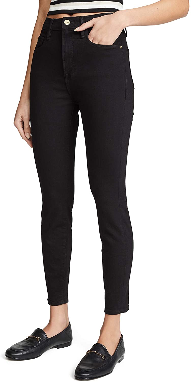 Price:$219.00 FRAME Women's Ali High Rise Skinny Cropped Cigarette Jeans at Amazon Women's Jeans store