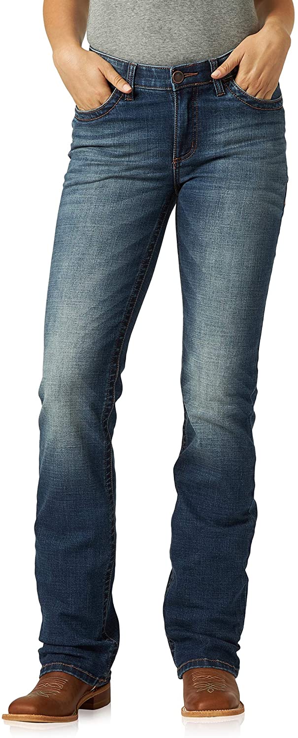 Price:$19.50 Wrangler Women’s Shiloh Low Rise Boot Cut Ultimate Riding Jean at Amazon Women's Jeans store