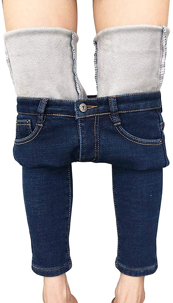 Price:$29.99 Yehopere Women Winter Jeans Skinny Jeans Fleece Lined Zip Slim Fit High Waist Jeggings at Amazon Women's Jeans store
