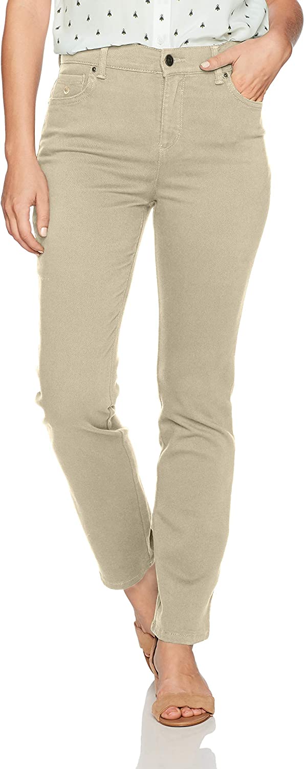 Price:$22.10    Gloria Vanderbilt Women's Petite Amanda Classic Tapered Jean, Perfect Khaki, 12P  Clothing