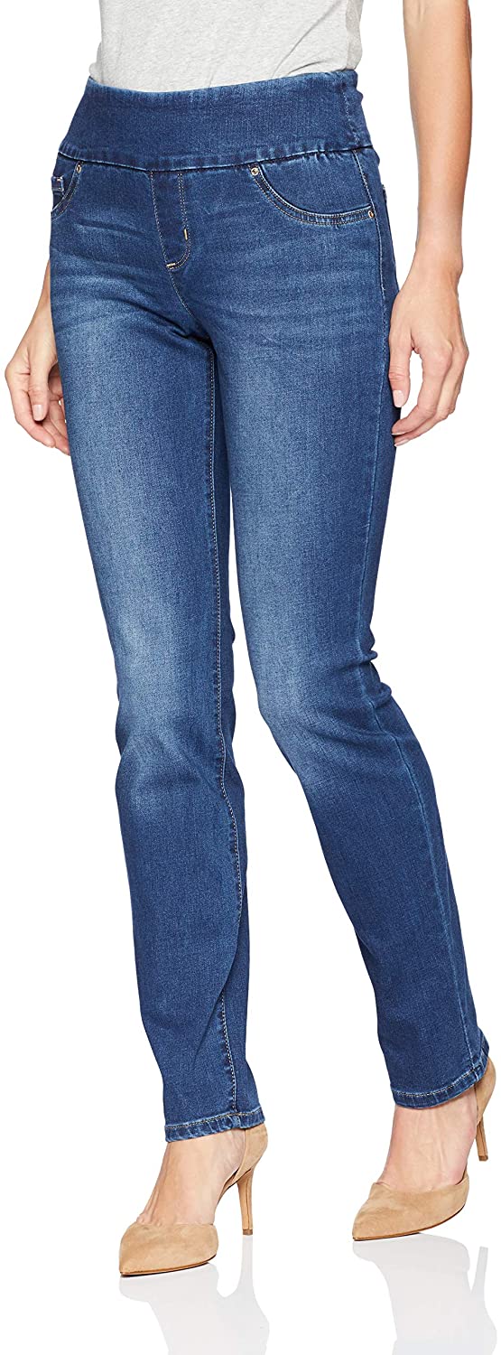 Price:$22.82    LEE Women's Petite Sculpting Fit Slim Leg Pull on Jean  Clothing