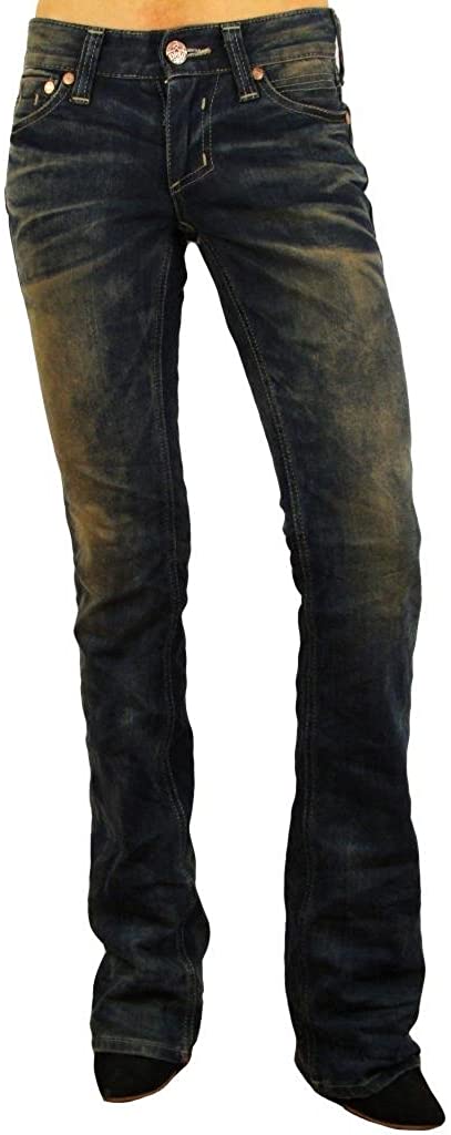 Price:$98.95    Affliction Jade Bonnie Sedona DPSR Boot Cut Fashion Denim for Women  Clothing