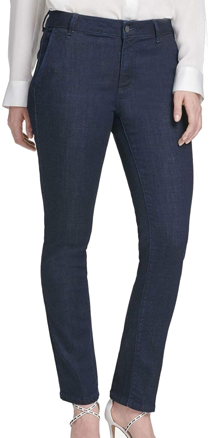 Price:$20.98 DKNY Womens Everywhere Denim Dark Wash Straight Leg Jeans at Amazon Women's Jeans store