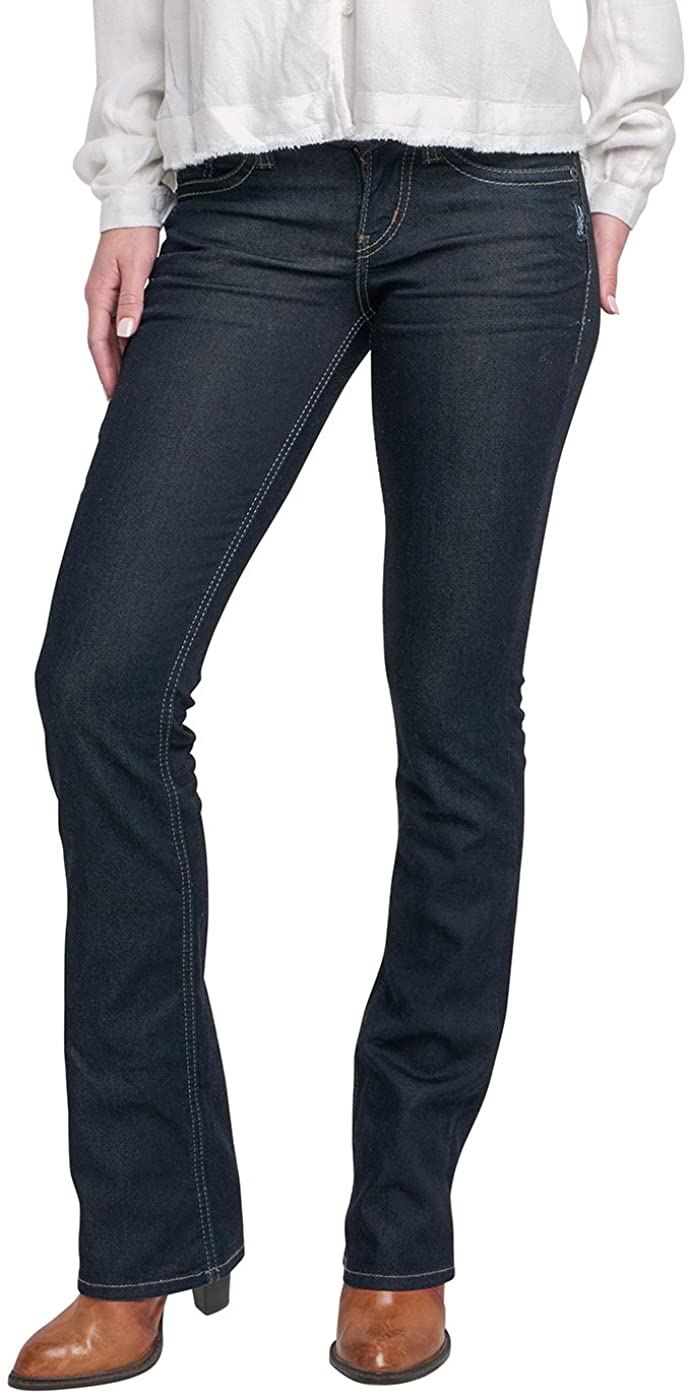 Price:$44.49    Silver Jeans Co. Women's Suki Curvy Fit Mid Rise Slim Bootcut Jeans  Clothing