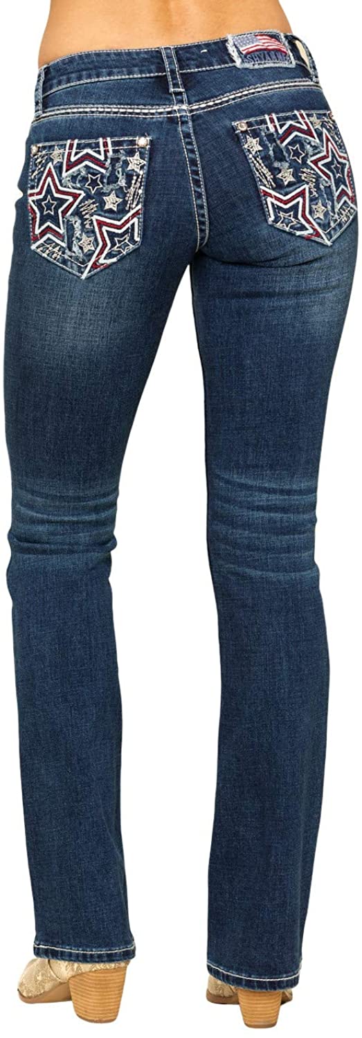 Price:$74.24 Shyanne Women's Americana Blowout Bootcut Jeans - Swsp20j16 at Amazon Women's Jeans store