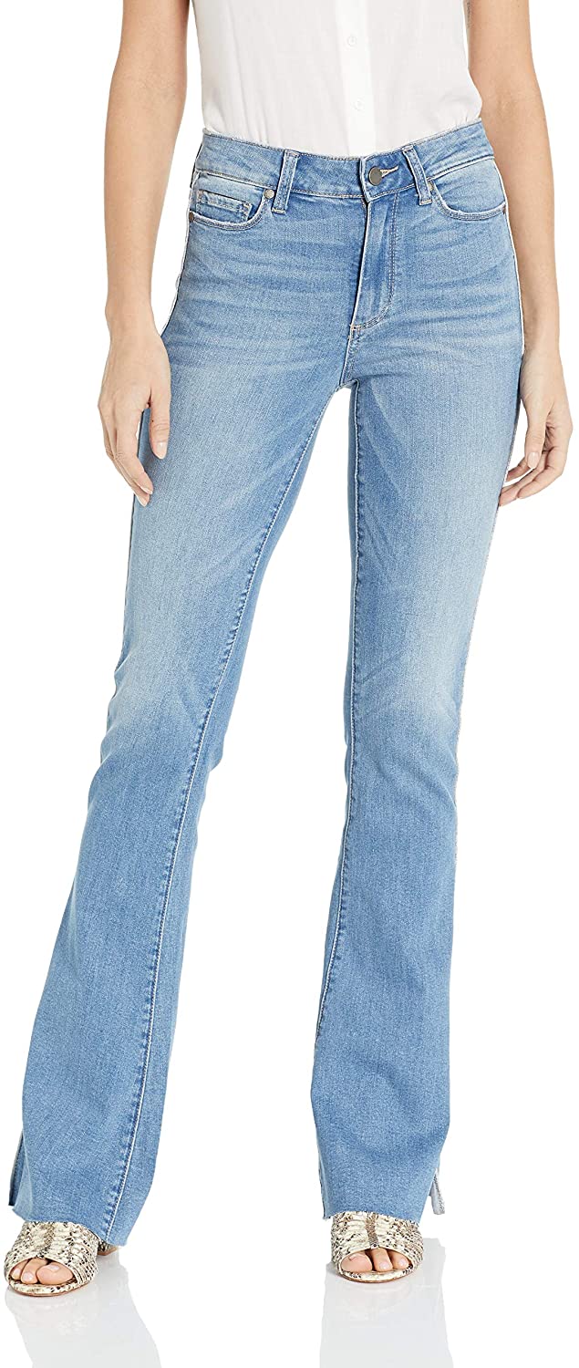 Price:$187.78    PAIGE Women's High Rise Lou W/Piping + Outseam Slit  Clothing