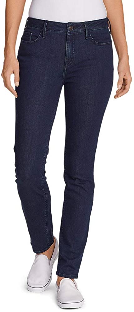 Price:$42.50 Eddie Bauer Women's Elysian Slim Straight High Rise Jeans at Amazon Women's Jeans store
