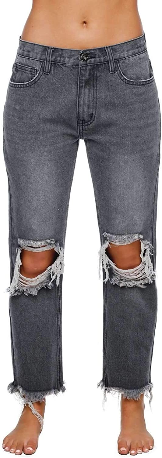 Price:$86.00 BuddyLove Women's Rosco High-Waisted Distressed Denim Boyfriend Jeans Collection at Amazon Women's Jeans store