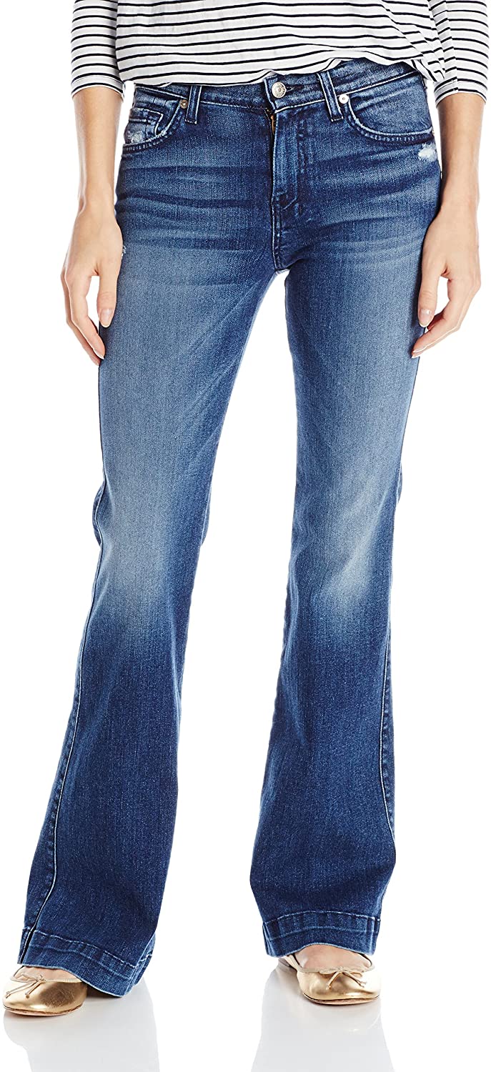 Price:$151.54    7 For All Mankind Womens Tailorless Dojo in Lake Blue  Clothing