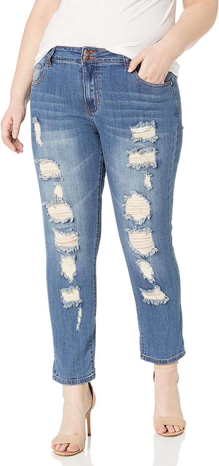 Price:$19.17 Skinny Ripped Jeans for Women Distressed Blue, Baby at Amazon Women's Jeans store