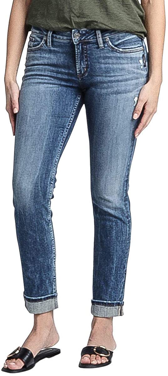 Price:$87.37    Silver Jeans Co. Women's Plus Size Suki Curvy Fit Mid Rise Slim Jeans  Clothing