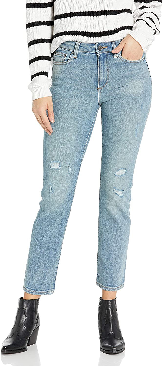 Price:$31.15    Amazon Brand - Goodthreads Women's High-Rise Slim Straight Jean  Clothing