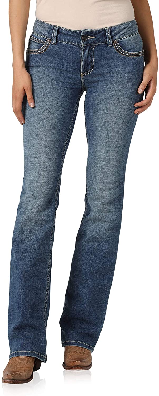 Price:$22.99 Wrangler Women's Retro Sadie Low Rise Stretch Boot Cut Jean at Amazon Women's Jeans store