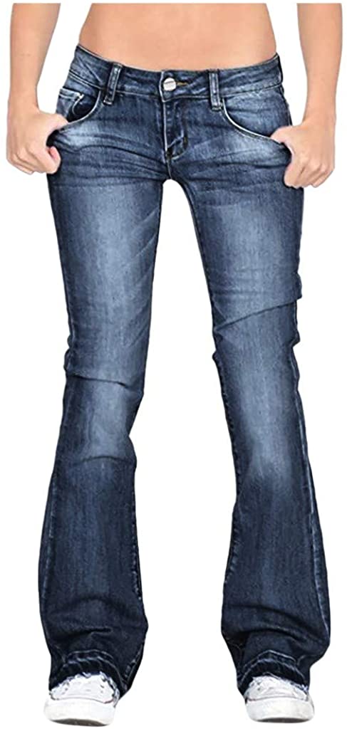 Price:$1.09 2DXuixsh Women's Flare Jeans, Hight Waist Bell Bottom Jean Slim Trousers Stretch Fitted Denim Straight Pants at Amazon Women's Jeans store