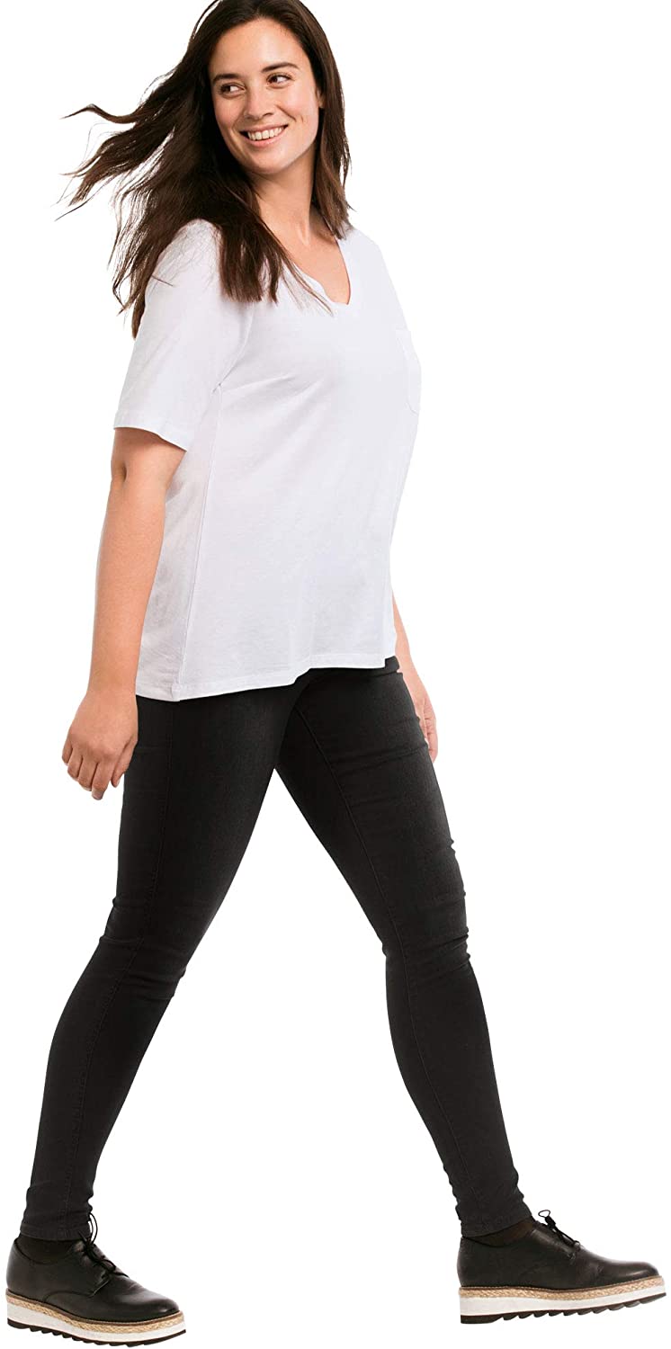 Price:$27.72 ellos Women's Plus Size 4-Pocket Stretch Jeggings at Amazon Women's Jeans store