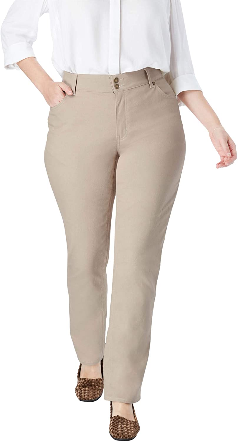 Price:$16.41 Woman Within Women's Plus Size Petite Straight Leg Tummy Tamer Jean at Amazon Women's Jeans store