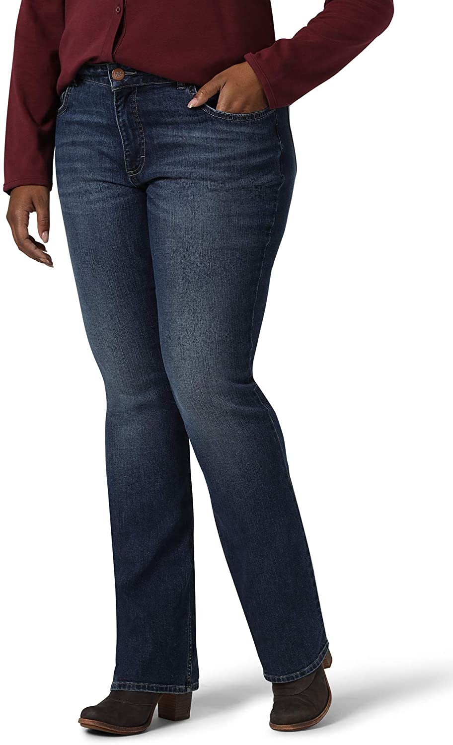 Price:$28.49 Riders by Lee Indigo Women's Plus Size Midrise Bootcut Jean at Amazon Women's Jeans store