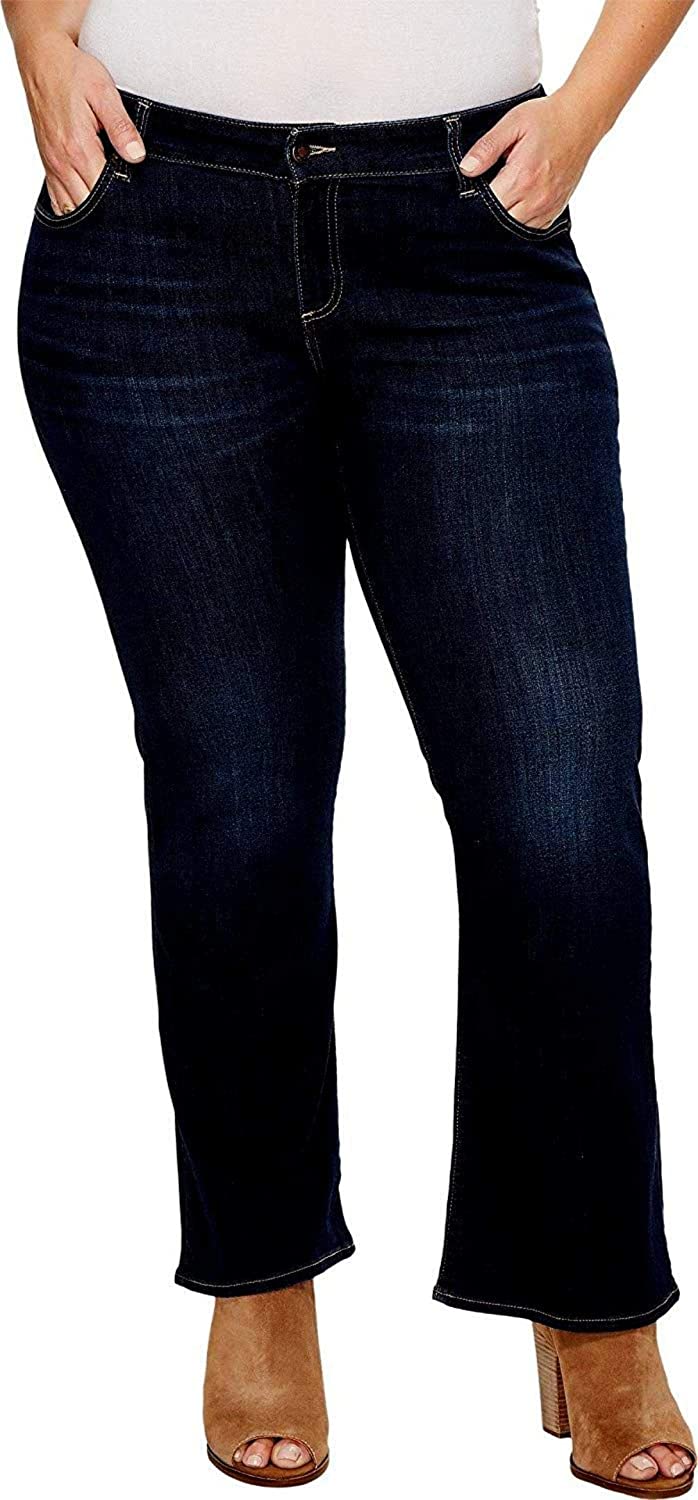 Price:$14.99 Womens Petite Size Plus Size Jeans Denim Relaxed Straight/Bootcut Leg Stretch Blue Black at Amazon Women's Jeans store