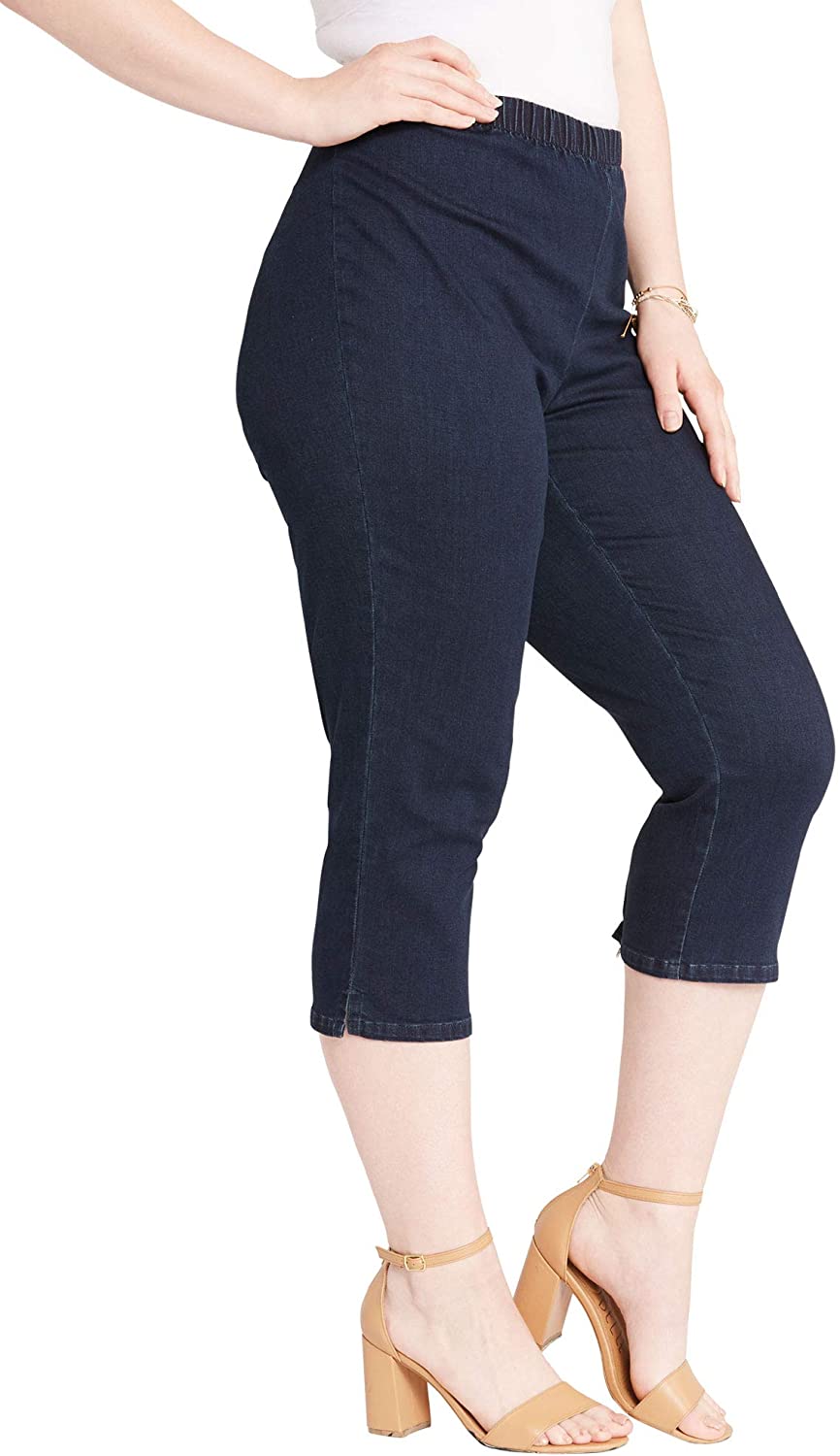 Price:$20.40 Roamans Women's Plus Size Pull-On Stretch Capri Jean at Amazon Women's Jeans store