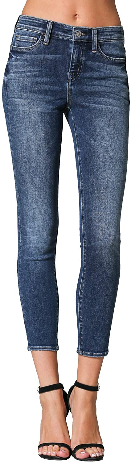 Price:$66.85 Flying Monkey Women's Mid Rise Crop Skinny Jeans at Amazon Women's Jeans store