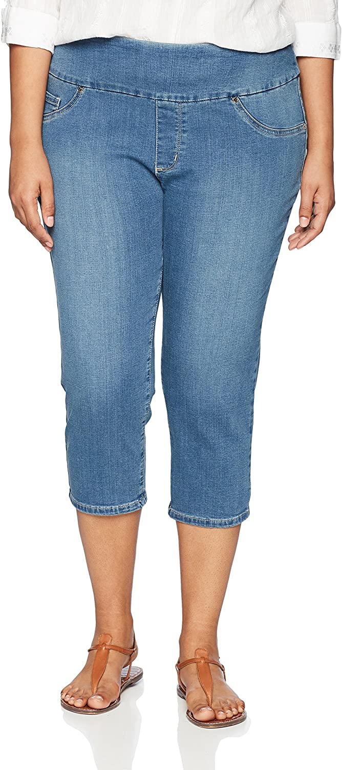 Price:$23.13 LEE Women's Plus-Size Slimming Fit Pull on Capri Jean at Amazon Women's Jeans store