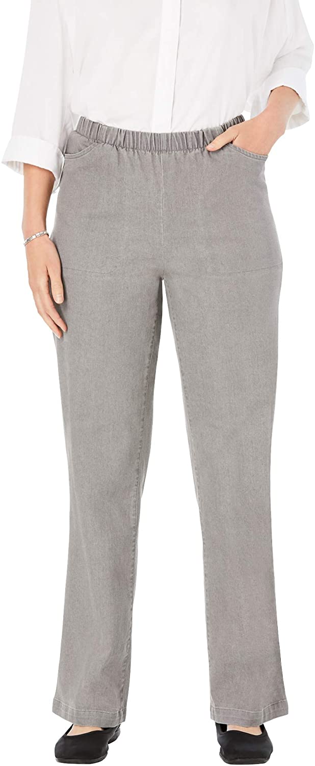 Price:$22.02 Woman Within Women's Plus Size Wide Leg Fineline Jean at Amazon Women's Jeans store