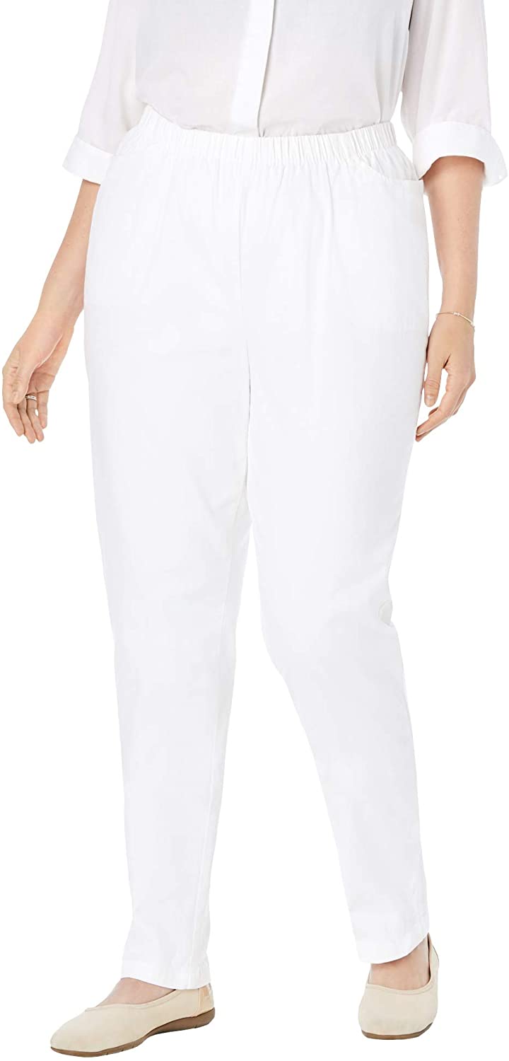 Price:$9.98 Woman Within Women's Plus Size Petite Straight Leg Fineline Jean at Amazon Women's Jeans store