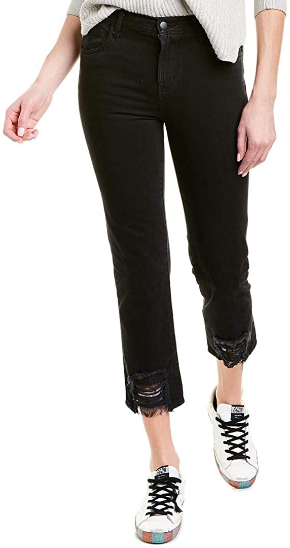 Price:$79.99    J Brand Ruby Fleur Noir High-Rise Crop Cigarette Leg  Clothing