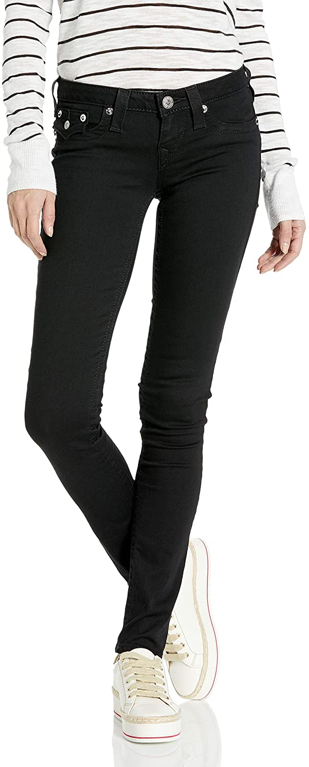 Price:$64.99    True Religion Women's Halle Skinny Jean with Back Flap Pockets  Clothing