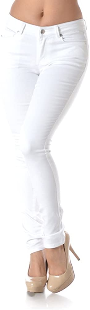 Price:$26.00 Nine Planet Women's Stretch Mid Rise White Skinny Jean with 5 Pockets at Amazon Women's Jeans store
