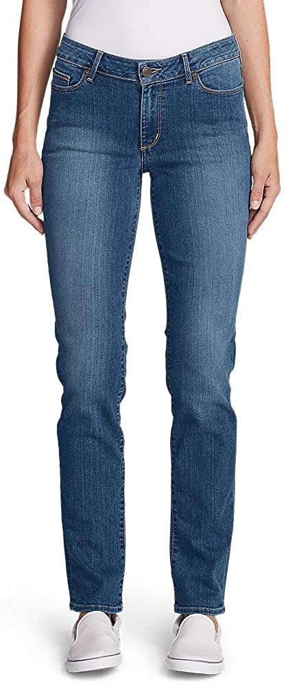 Price:$33.59 Eddie Bauer Women's StayShape Straight Leg Jeans - Slightly Curvy at Amazon Women's Jeans store