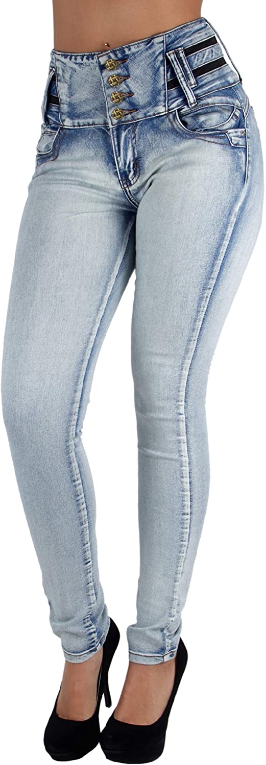 Price:$25.99 Colombian Design Butt Lifter High Waist Skinny Plus/Junior Size Jeans at Amazon Women's Jeans store