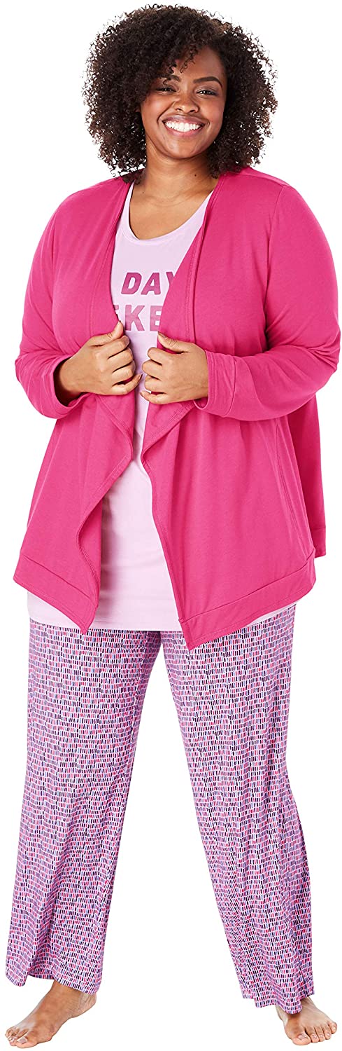 Price:$14.66 Dreams & Co. Women's Plus Size French Terry Wrap with Pockets at Amazon Women’s Clothing store