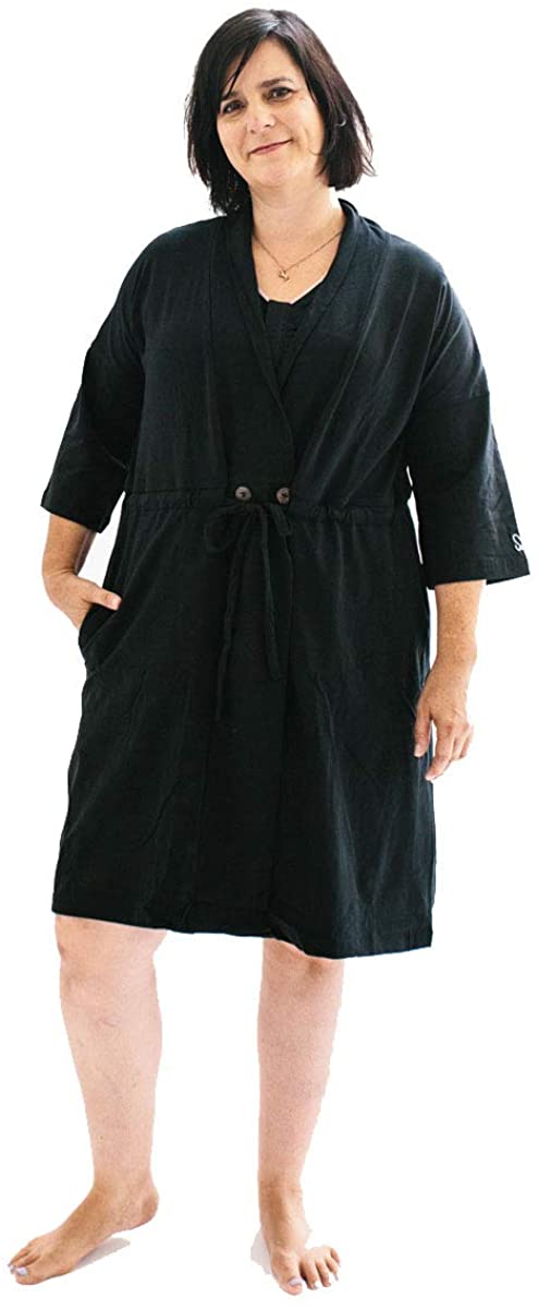 Price:$89.00 Recovery Robe Designed for Breast Cancer/Surgery Recovery, X-Large Black at Amazon Women’s Clothing store