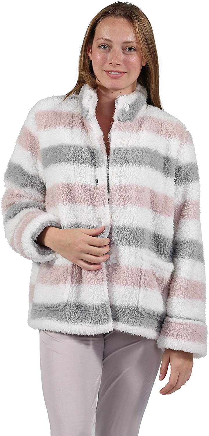 Price:$48.00 La Cera Fleece Bed Jacket (8822) at Amazon Women’s Clothing store