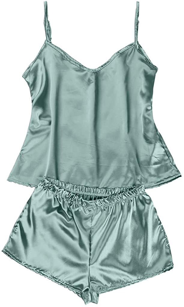Price:$1.99 Ackful Satin Silk Pajamas Cardigan Nightdress Bathrobe Ladies Robes Underwear Sleepwear at Amazon Women’s Clothing store