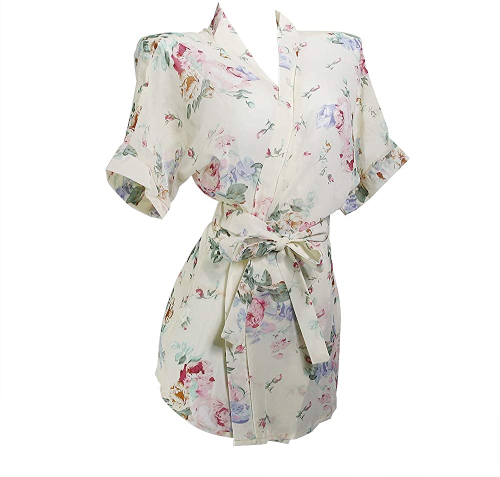 Price:$14.99 Womens Kimono Lingerie Japanese Style Sleepwear Sheer Floral Nightwear Mesh Nightdress (White) at Amazon Women’s Clothing store