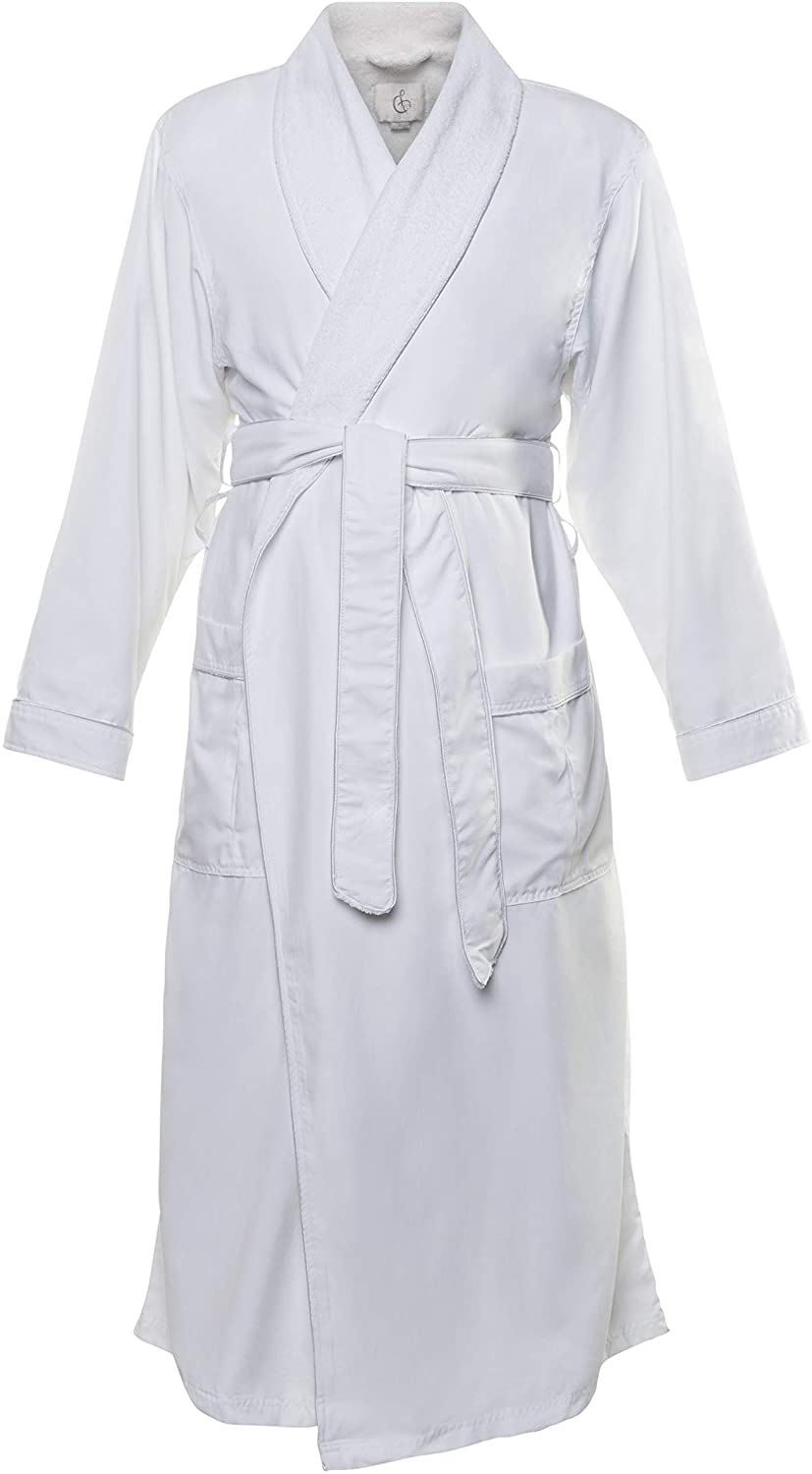 Price:$79.00 Microfiber Plush Bathrobe with Minx Lining - Men and Women at Amazon Women’s Clothing store