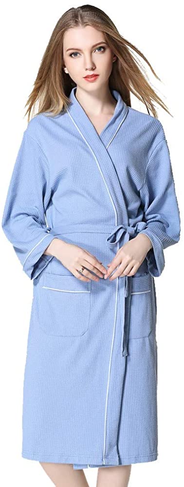 Price:$5.00 Women Robe Lengthened Coralline Plush Shawl Bathrobe Long Sleeve Sleepwear at Amazon Women’s Clothing store
