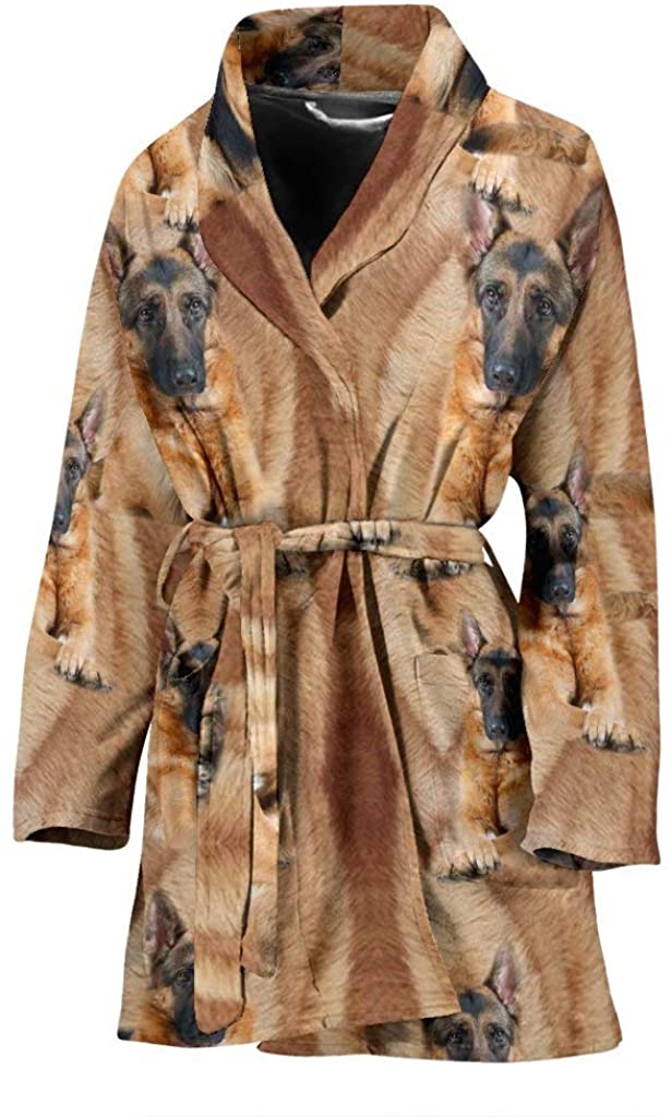 Price:$89.99 Pawfeel German Shepherd Dog Print Women's Bath Robe at Amazon Women’s Clothing store