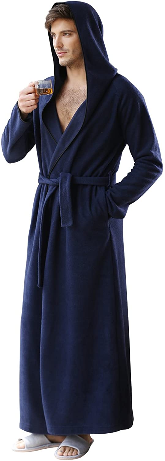Price:$39.99 7 VEILS Women and Men Microfleece Ultra Long Floor-Length Hooded Bathrobes at Amazon Women’s Clothing store