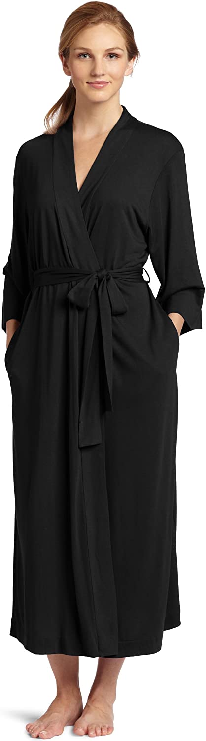 Price:$94.99 Natori Shangri La Long Robe with Kimono Sleeves, Bathrobe for Women at Amazon Women’s Clothing store