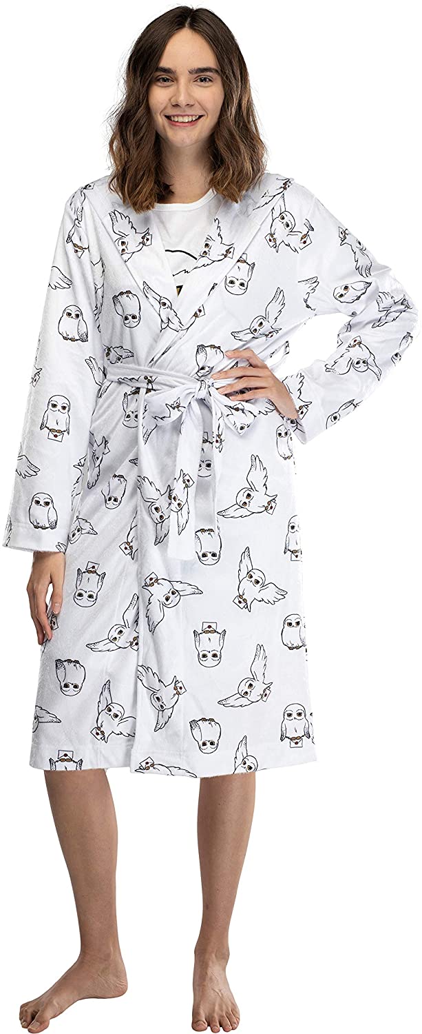 Price:$25.95 Harry Potter Womens Hedwig Owl Soft Minky Plush Robe at Amazon Women’s Clothing store