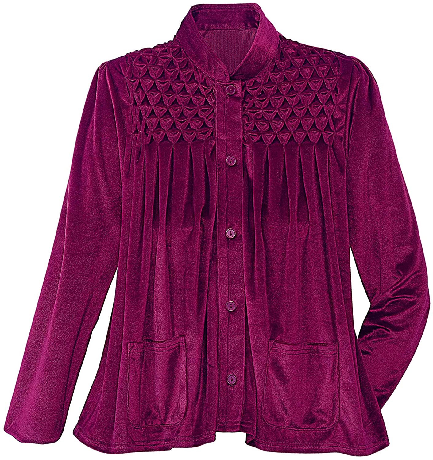 Price:$16.22 National Smocked Bed Jacket at Amazon Women’s Clothing store