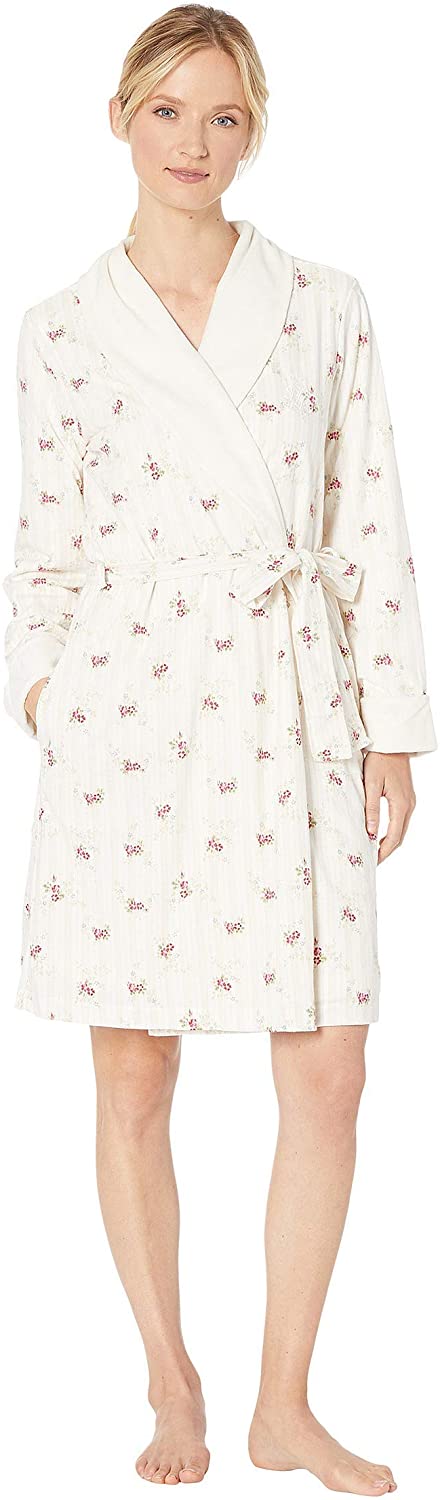Price:$48.40    LAUREN RALPH LAUREN Short Shawl Collar Velour Lined Robe  Clothing