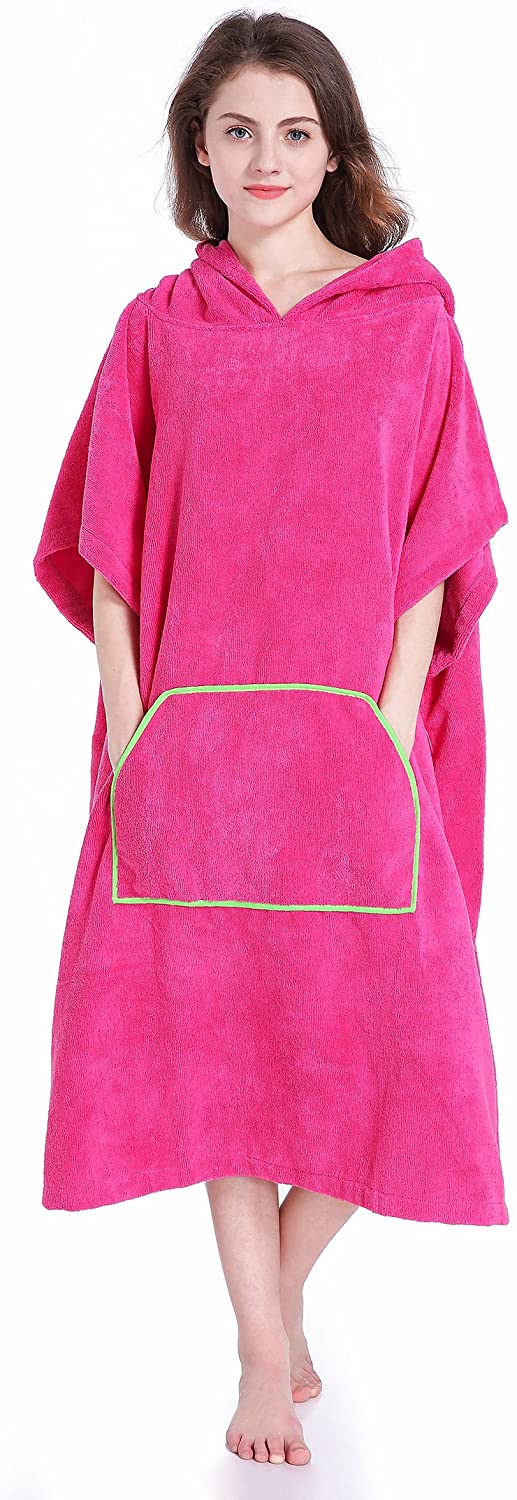 Price:$22.99    Winthome Changing Towel Robe, Surf Poncho (Pink) Short  Clothing