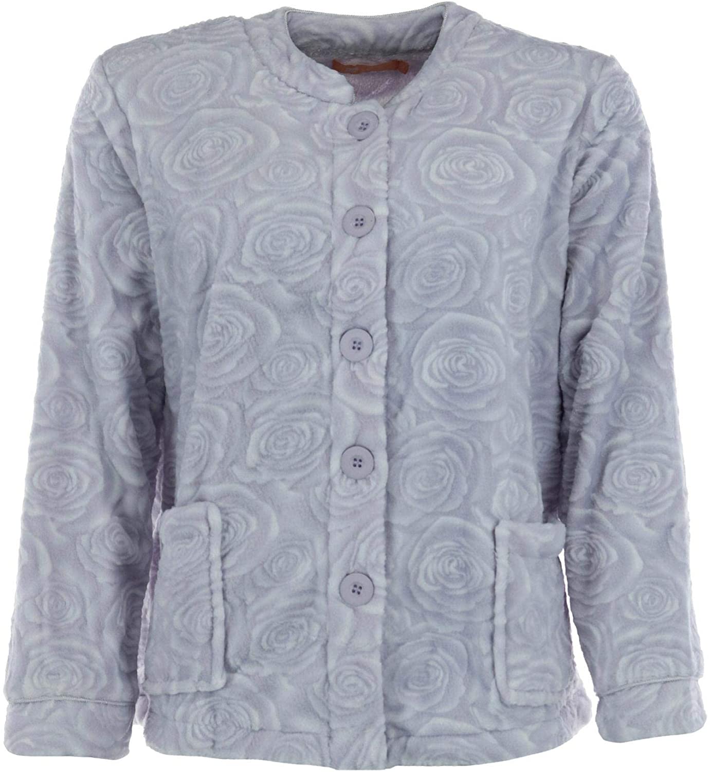 Price:$47.95 LA CERA Women's Floral Design Button Down Bed Coat at Amazon Women’s Clothing store