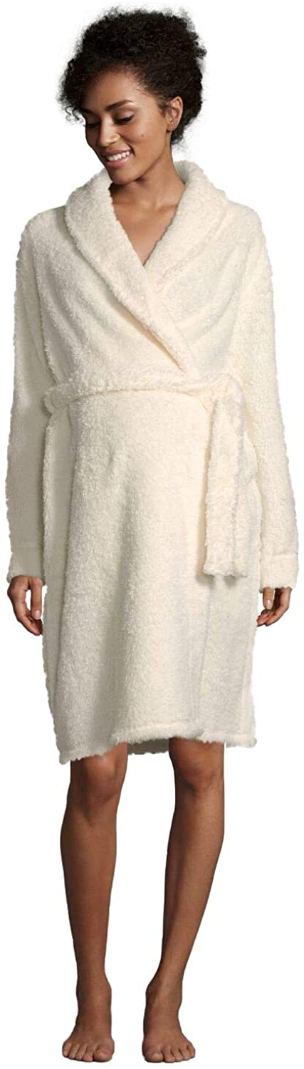 Price:$24.99 Lamaze Intimates Womens Maternity Super Soft and Comfortable Warm Fleece Robe Bathrobe at Amazon Women’s Clothing store