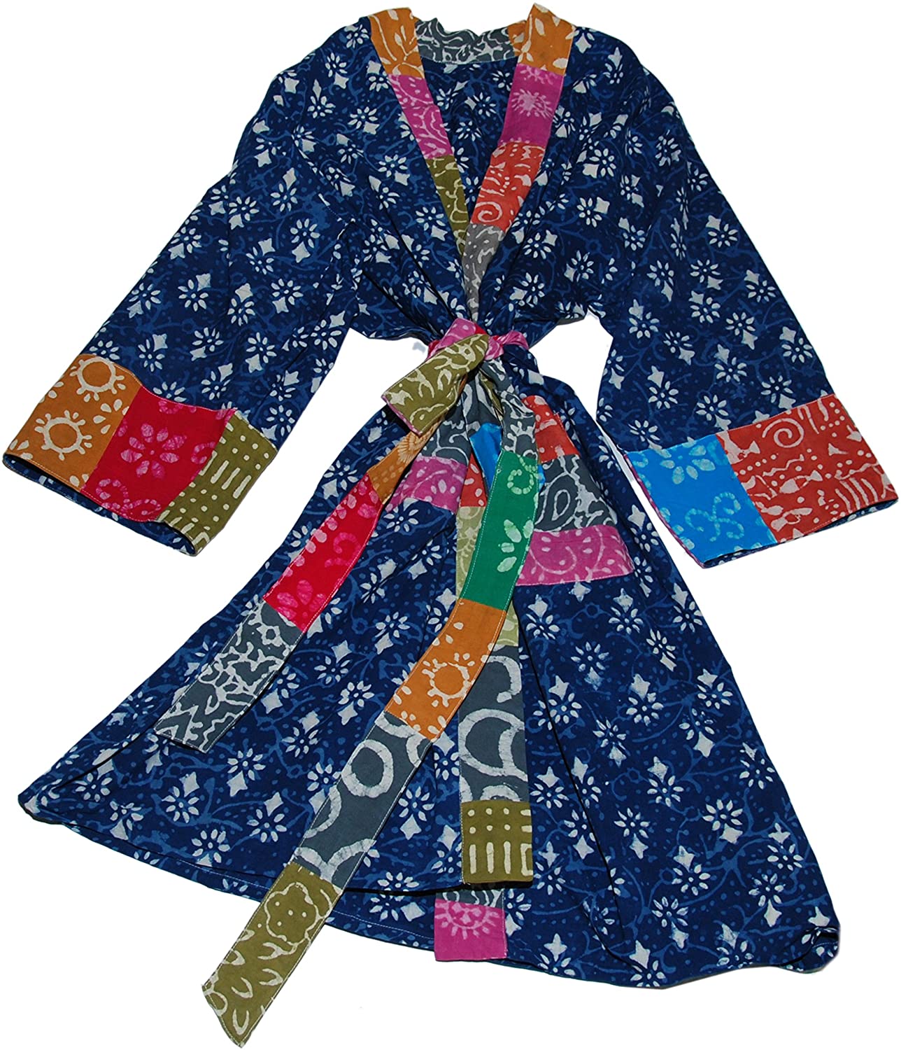 Price:$49.00    Art Studio Company Batik Block Print Cotton Robe Long  Clothing
