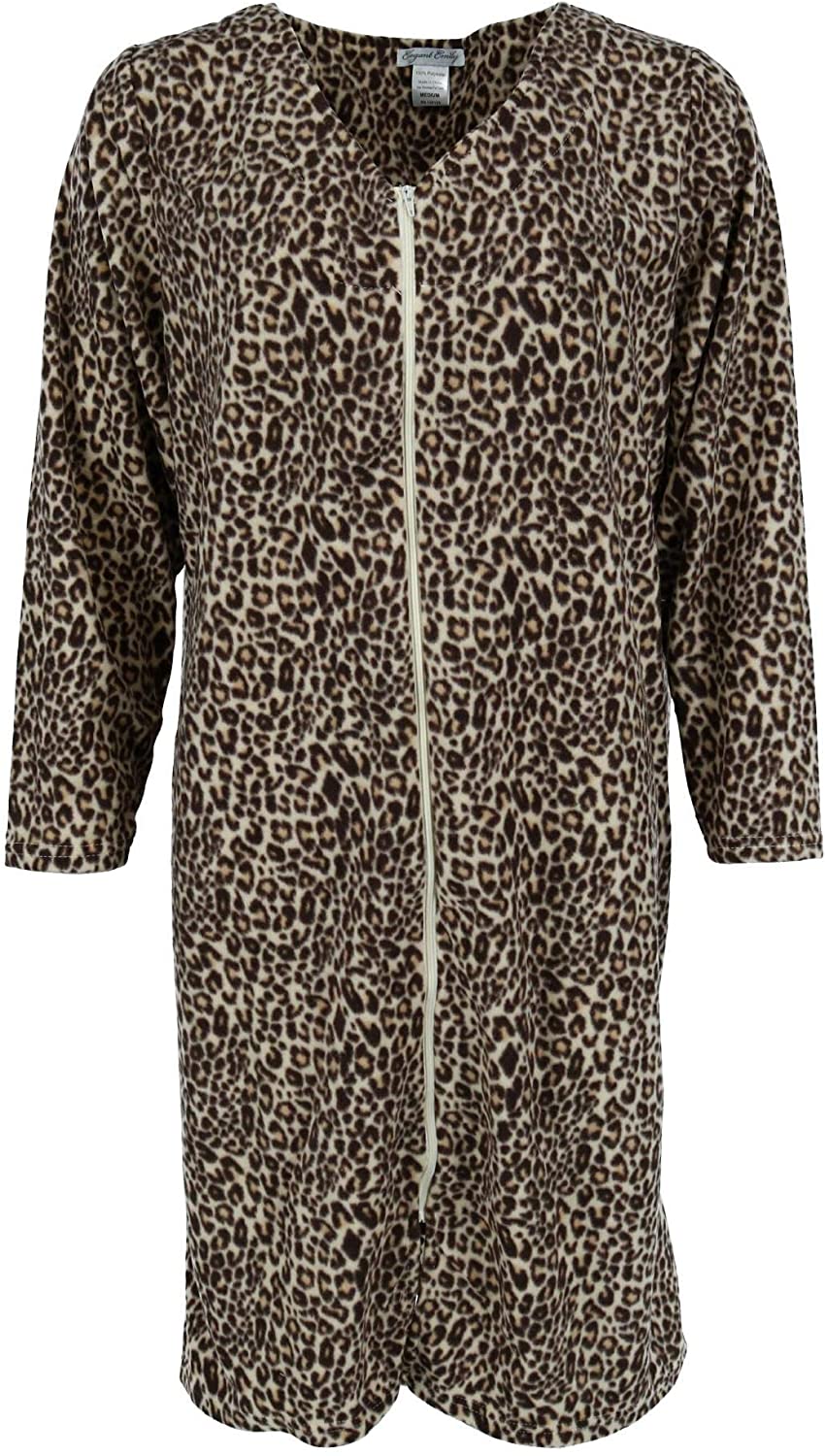 Price:$9.95 Elegant Emily Women's Zip Front Micro Fleece Duster Robe at Amazon Women’s Clothing store